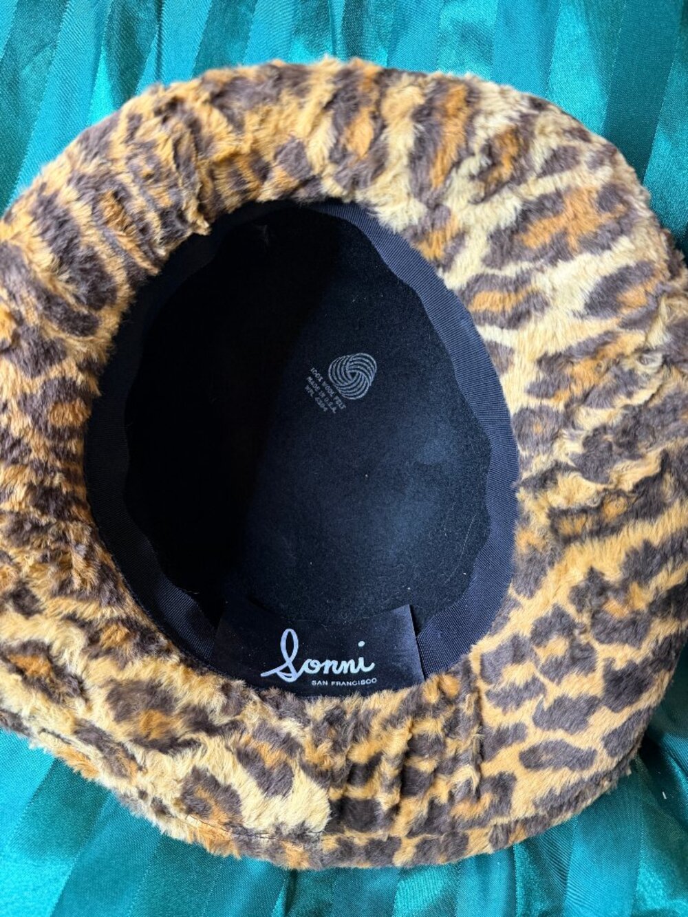Sonni San Francisco Wool Fedora – Leopard Print – Film Prop